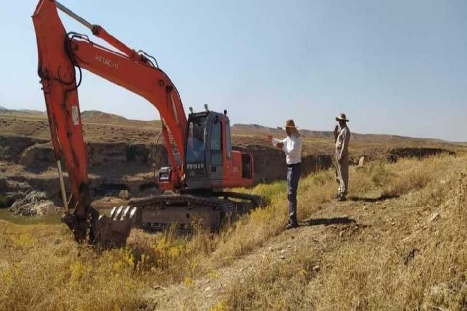 جۆگەی ئاودێری گوندی قرخ فراوان و نۆژەندەکرێتەوە