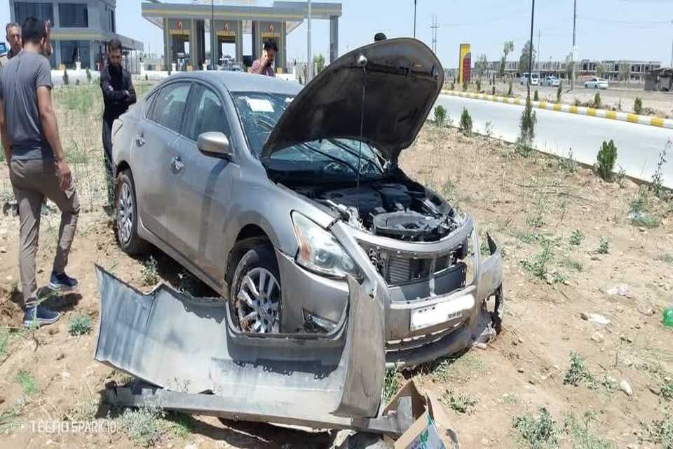 ئۆتۆمبێلێک وەرگەڕا و شۆفێرەکەی برینداربوو