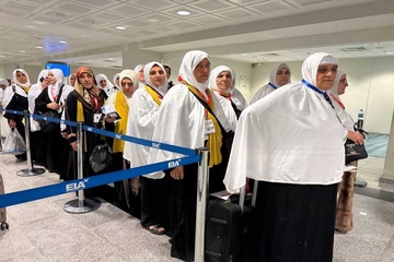 یەکەمین کاروانی حاجیان لەڕێگەی گەشتی ئاسمانیەوە بەرەو سعودییە بەڕێکران