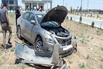 ئۆتۆمبێلێک وەرگەڕا و شۆفێرەکەی برینداربوو