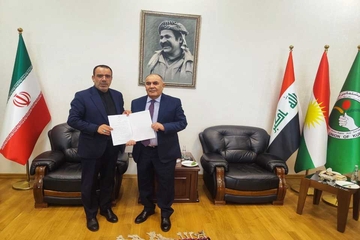 وەفدێکی باڵای کونسڵخانەی ئیران سەردانی بارەگای مەکتەبی سیاسی یەکێتی کرد